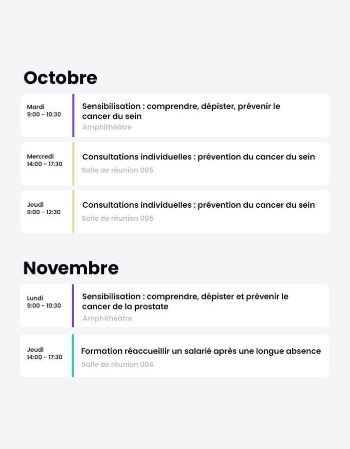 Illustration de calendrier pour une Semaine QVT / QVCT en entreprise/