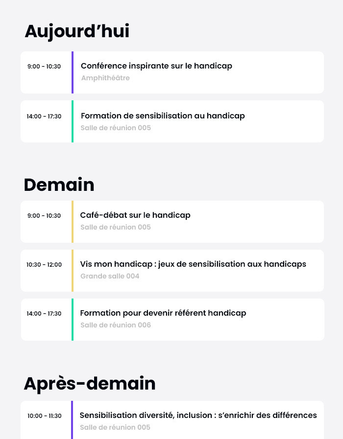 Illustration de calendrier pour la semaine du handicap